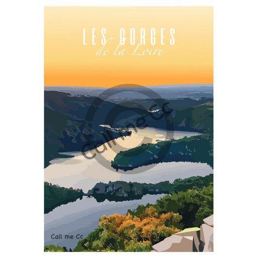 Affiche A3  "Les gorges de la Loire"