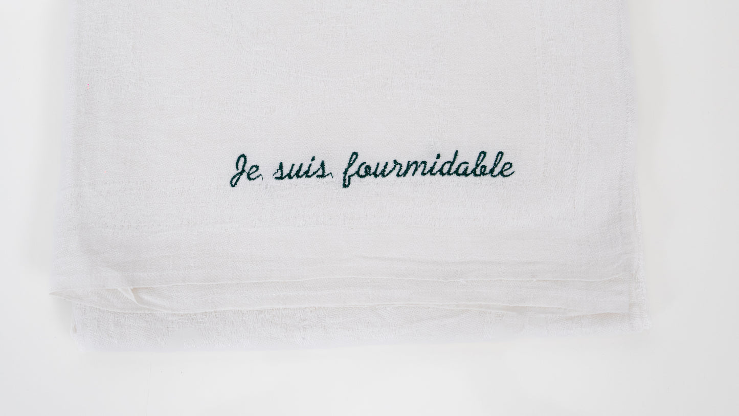 Torchon " Je suis fourmidable "