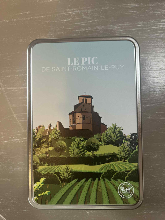 Boite métal "Le pic de Saint Romain le Puy"