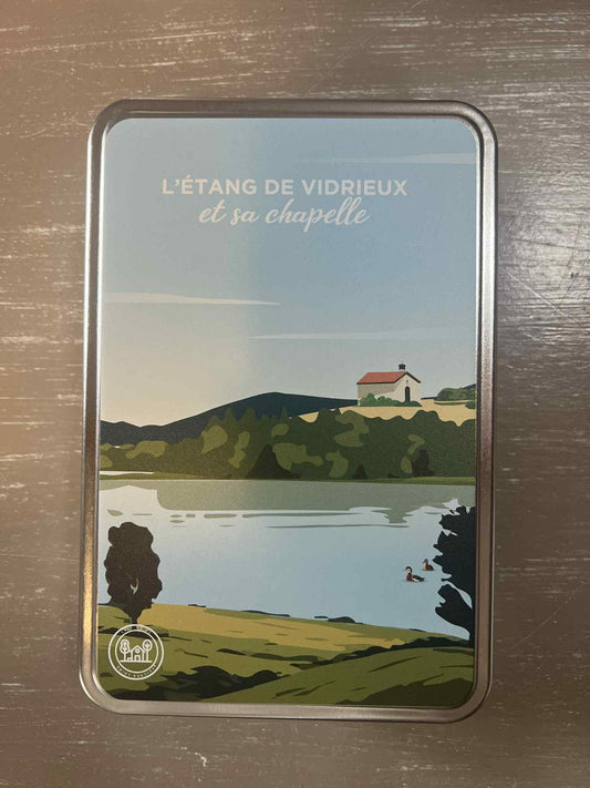 Boite métal l'étang de vidrieux  + torchon "Elles sont fourmidables"